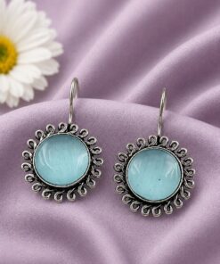 Floral Round Hook Earring ? Dazzling Traditional Jewelry for Women - Image 7