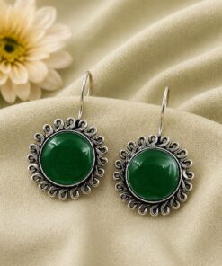 Floral Round Hook Earring ? Dazzling Traditional Jewelry for Women - Image 6