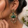 Two Tone Peacock Earring ? Exquisite Elegant Traditional Jewelry for Women