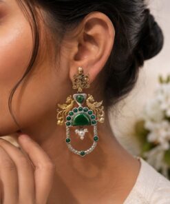 Two Tone Peacock Earring ? Exquisite Elegant Traditional Jewelry for Women