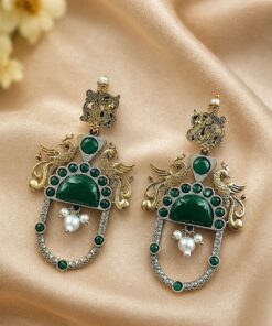 Two Tone Peacock Earring ? Exquisite Elegant Traditional Jewelry for Women - Image 2